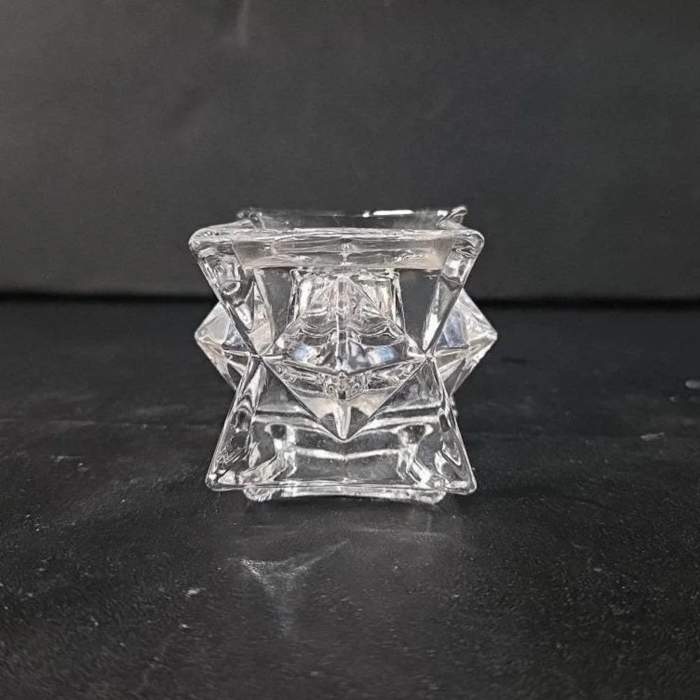 St. George 24% Lead Crystal Candle Holder, Vintage Replacement Candlestick Decor